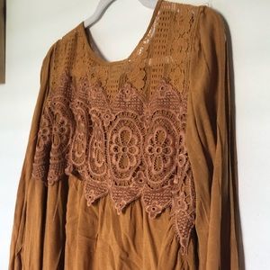 Long Sleeve Mustard Dress